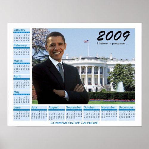 Obama Poster _ 2009 Commemorative Calendar