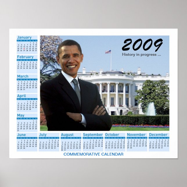 Obama Poster - 2009 Commemorative Calendar (Front)
