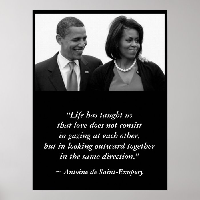 OBAMA POSTER, Antoine de Saint Exupery quote