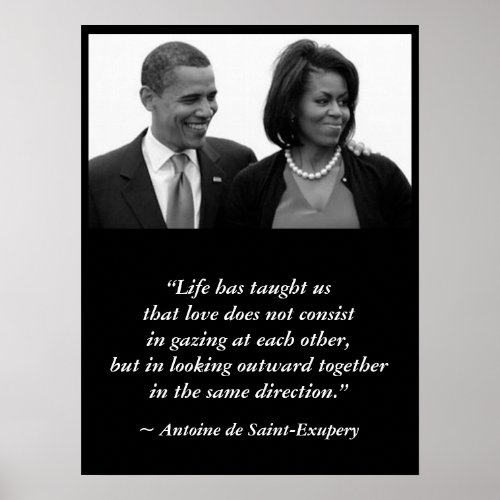 OBAMA POSTER Antoine de Saint_Exupery quote Poster