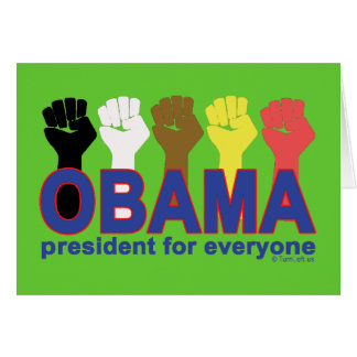 OBAMA PRESIDENT FOR EVERYONE CARDS