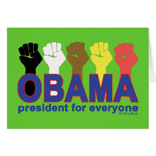OBAMA PRESIDENT FOR EVERYONE CARDS (Front Horizontal)
