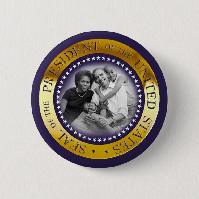 Obama Presidential Seal Portrait Button (Front)