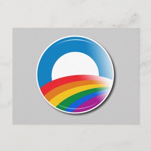 Obama Pride Button Postcard