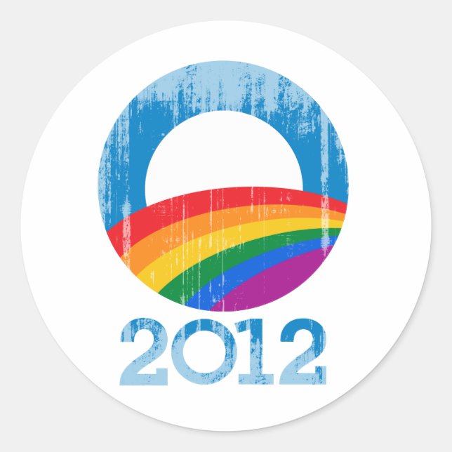 Obama Pride Classic Round Sticker (Front)