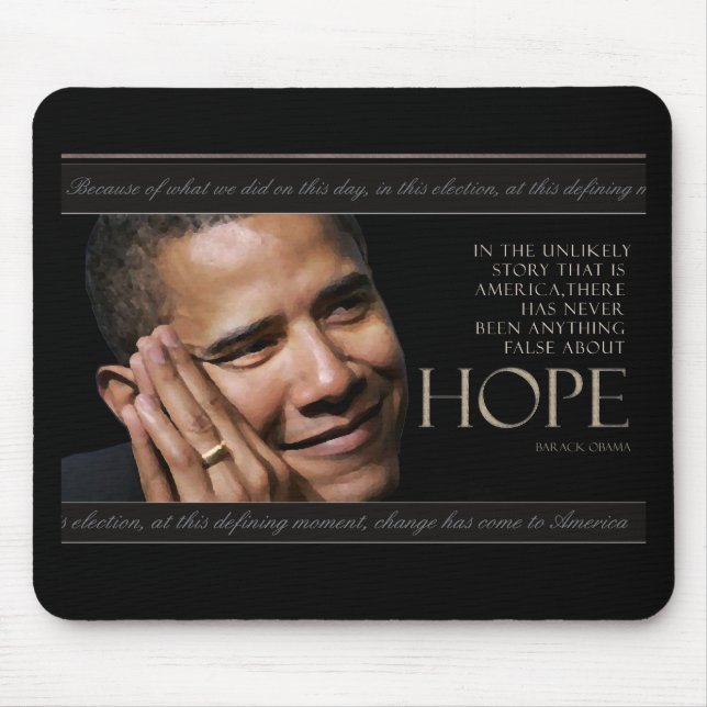 Obama Quote Mouse Pad (Front)