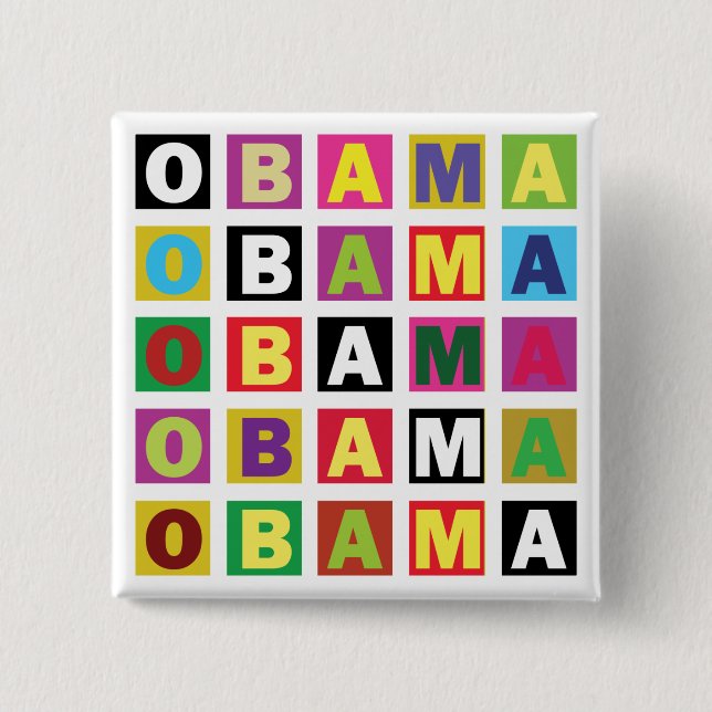 Obama Rainbow Button (Front)