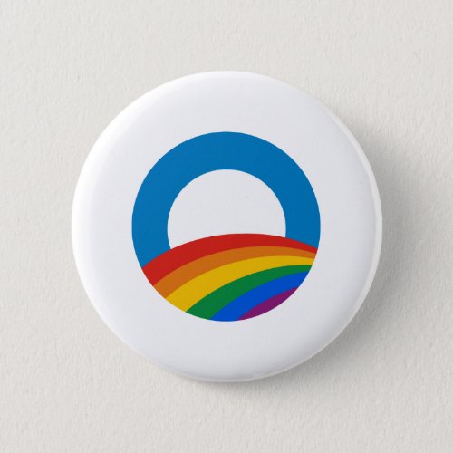 Obama Rainbow Pinback Button