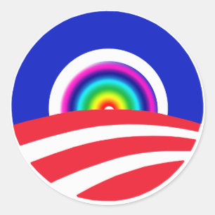 Obama Rainbow Stickers