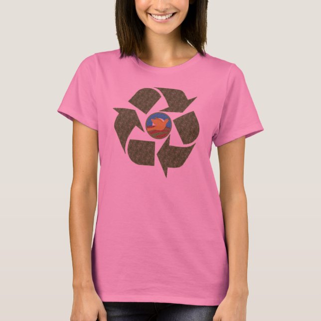 Obama Recycle Peace Logo Womens Long Sleeve Shirt (Front)