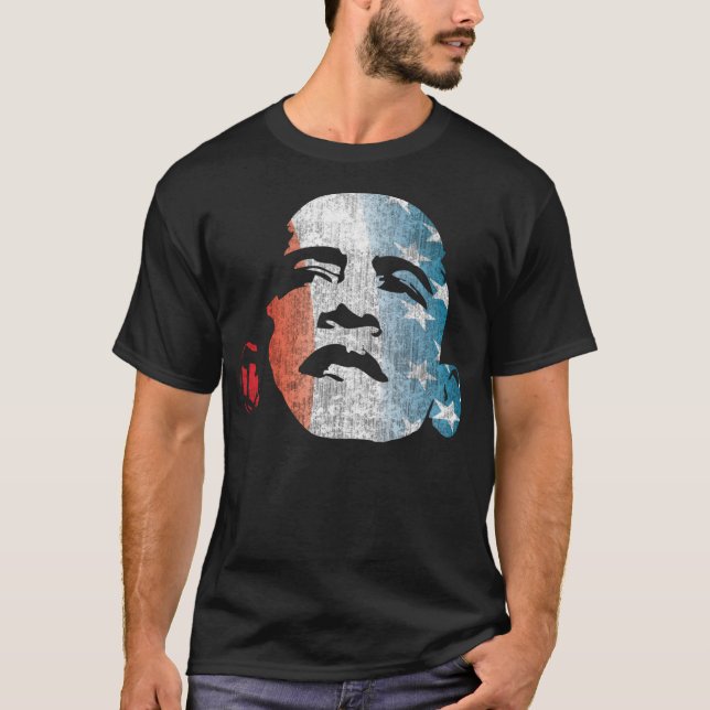 Obama Red White and Blue 12 T-Shirt (Front)