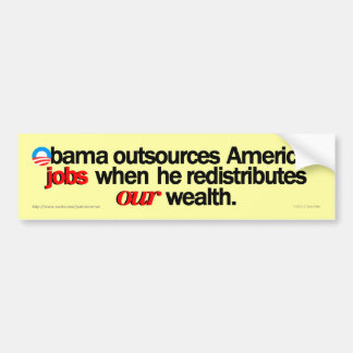 Obama redistributes Americas Wealth bumper sticker