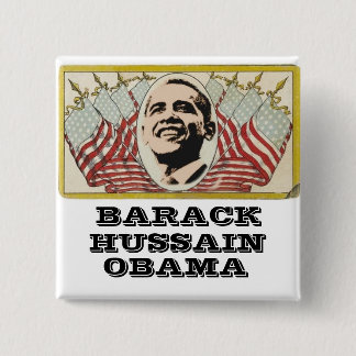Obama Retro Flag Square Button