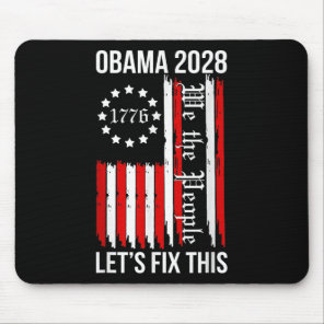 Obama Retro Patriotic 2028 Political Protest Rally Mouse Pad