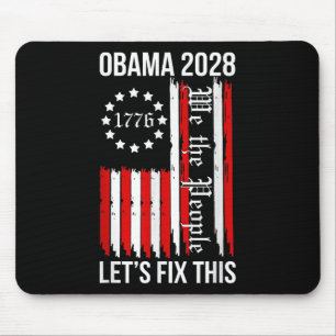 Obama Retro Patriotic 2028 Political Protest Rally Mouse Pad