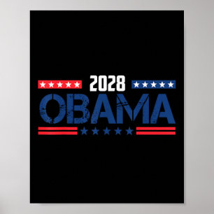 Obama Retro Vintage Patriotic 2028 Political Prote Poster