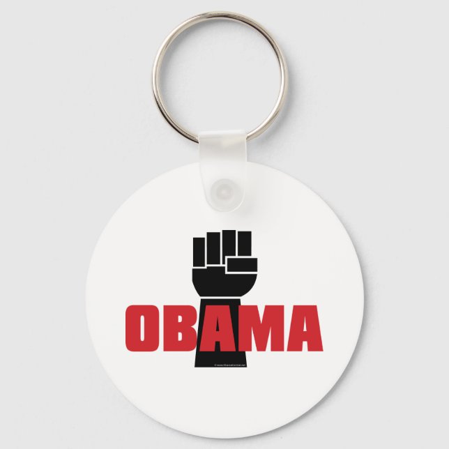Obama Right On! Keychain (Front)