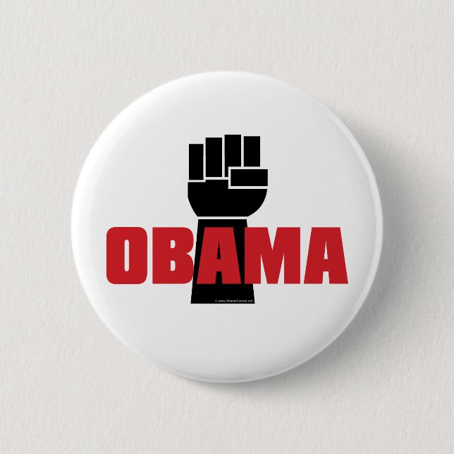 Obama Right On! Pinback Button (Front)