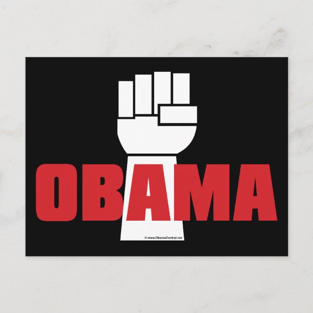 Obama Right On! Postcard (Front)