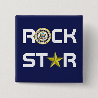 Obama - Rock Star Pinback Button