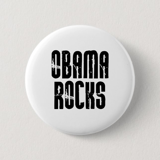 Obama Rocks Button (Front)
