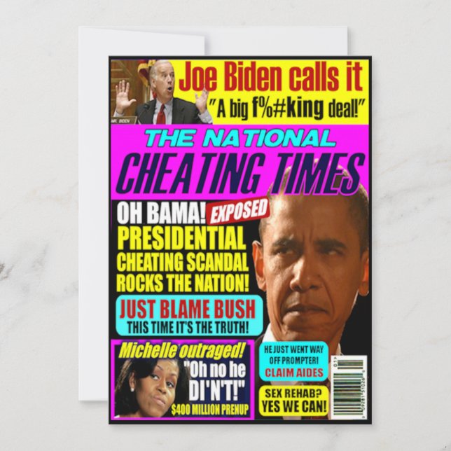 Obama Scandal Greeting Card (Front)