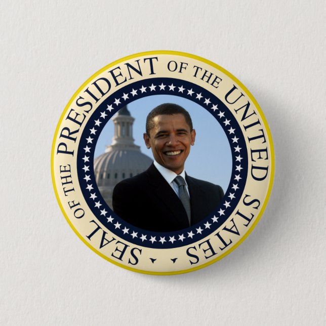 Obama Seal Blue Pinback Button (Front)