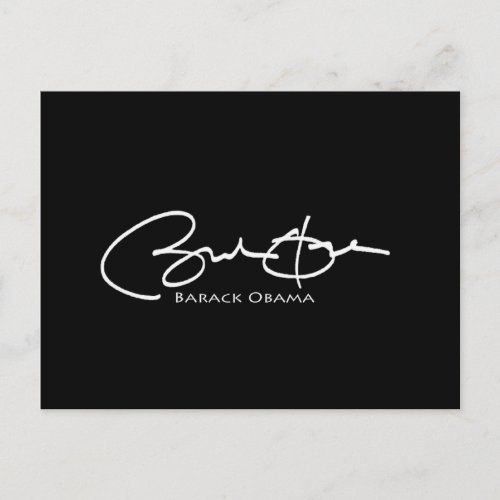 Obama Signature Postcard
