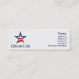 Obama - Skinny Mini Business Card