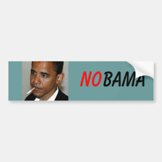 obama_smoking1, NO, BAMA Bumper Sticker