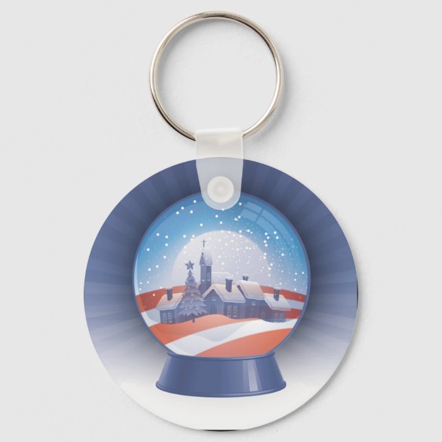 obama snow globe keychain (Front)