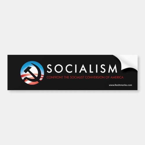 Obama Socialism Hammer and Sickle Bumper Sticker