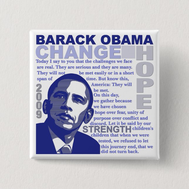 Obama Speech Button (Front)