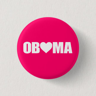 "'OBAMA' SPELLED WITH HEART" BUTTON