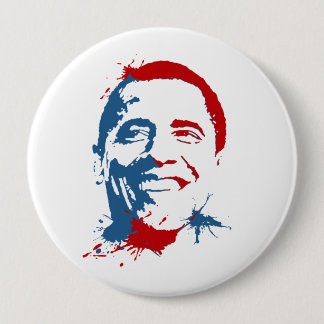 Obama splat pinback button
