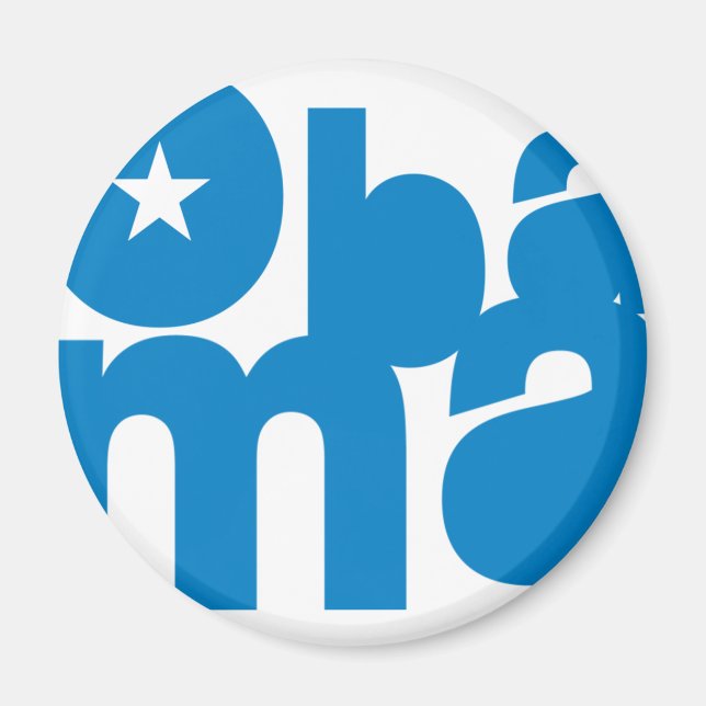 Obama square magnet (Front)