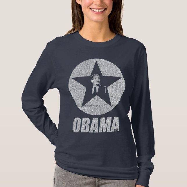 Obama Star Navy T-Shirt (Front)