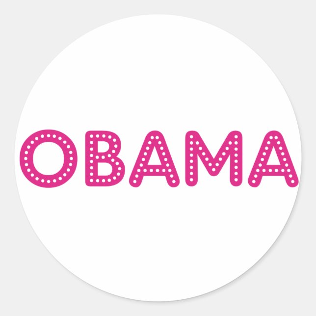 Obama Starry Lights Sticker! Classic Round Sticker (Front)