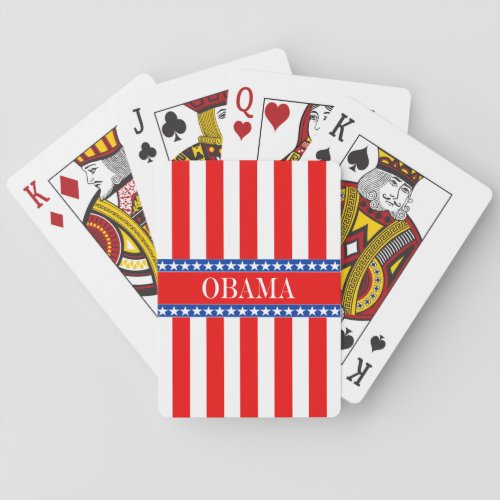Obama Stars  Stripes Playing Cards