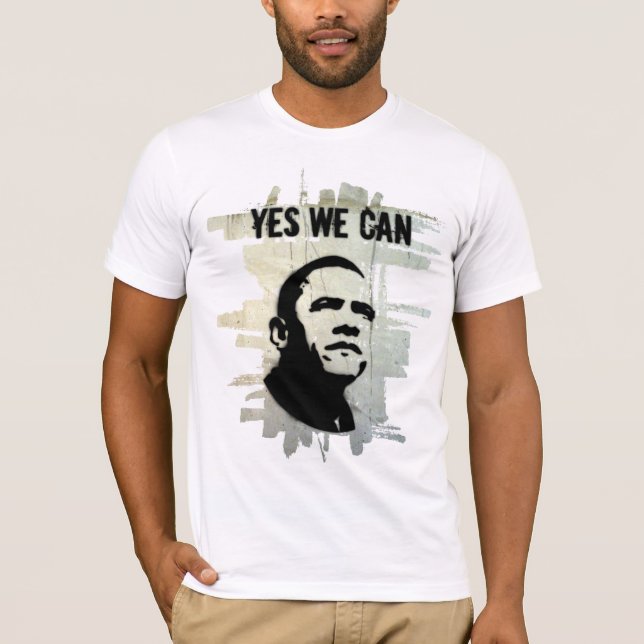 Obama STENCIL concrBgrnd T-Shirt (Front)
