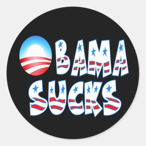 Obama Sucks Classic Round Sticker