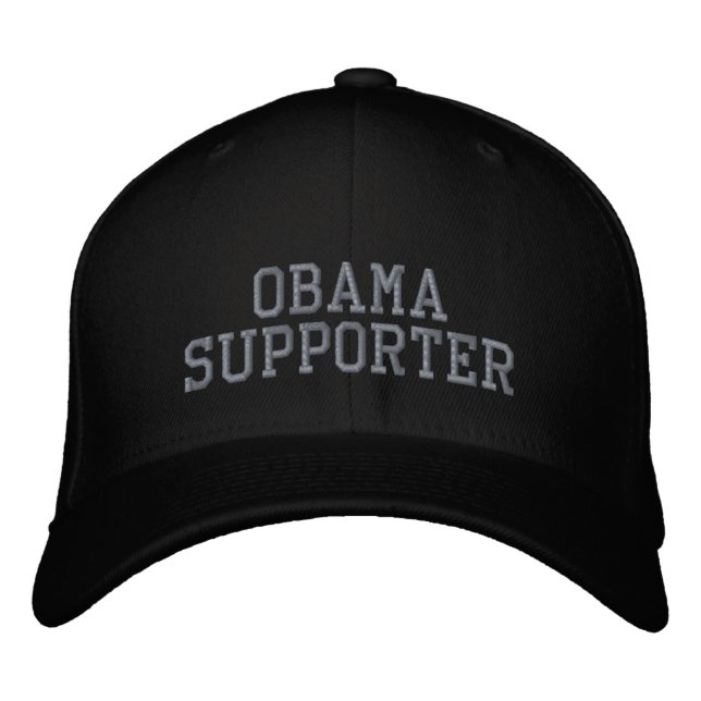 OBAMA SUPPORTER EMBROIDERED BASEBALL HAT (Front)