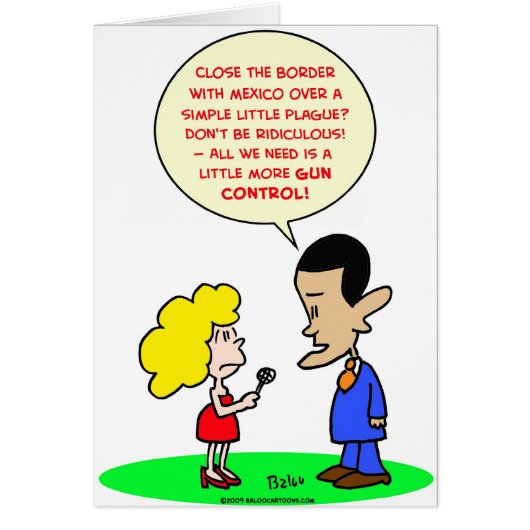 obama swine flu mexico gun control cards (Front)