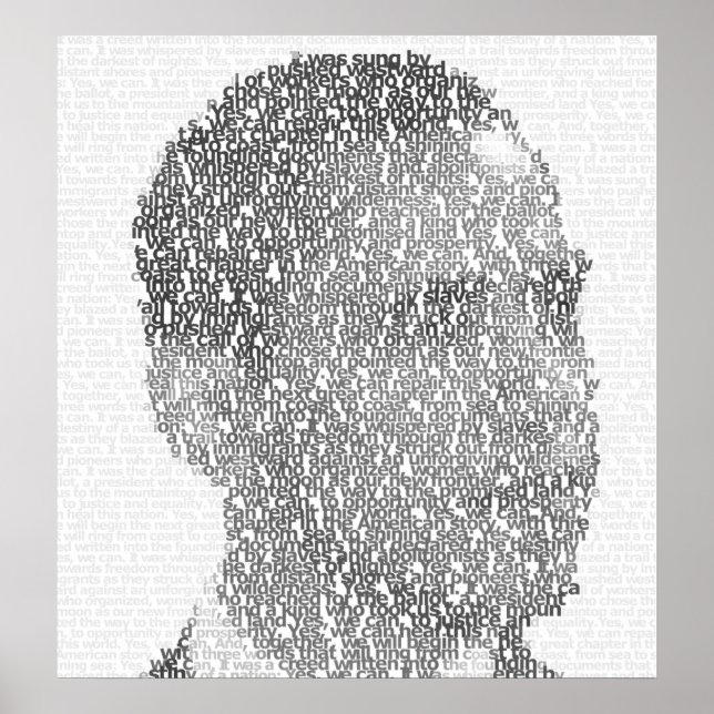 Obama "Text-Art" poster (Front)