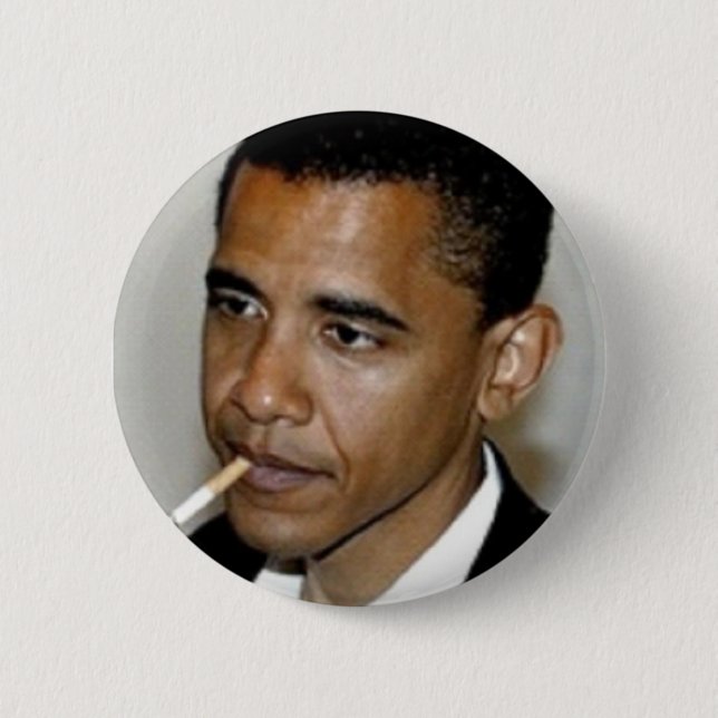 OBAMA, THANK YOU FOR SMOKING PINBACK BUTTON (Front)