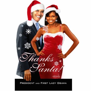 Obama - Thanks Santa Photo Sculpture by thebarackspot at Zazzle