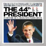 Obama: The 44th President Headline Collage Poster | Zazzle