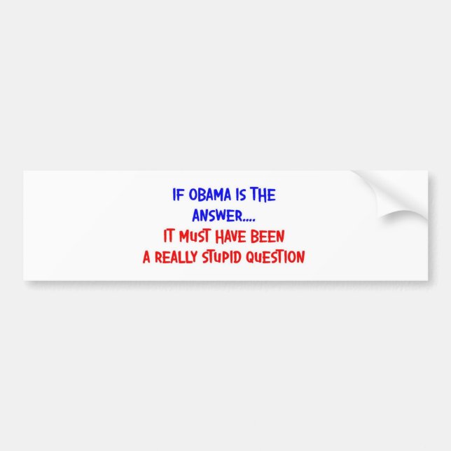 OBAMA THE ANSWER BUMPER STICKER (Front)