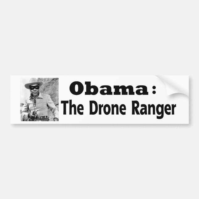 Obama: The Drone Ranger Bumper Sticker (Front)