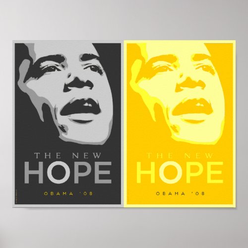 Obama _ The New Hope Black and Gold Poster